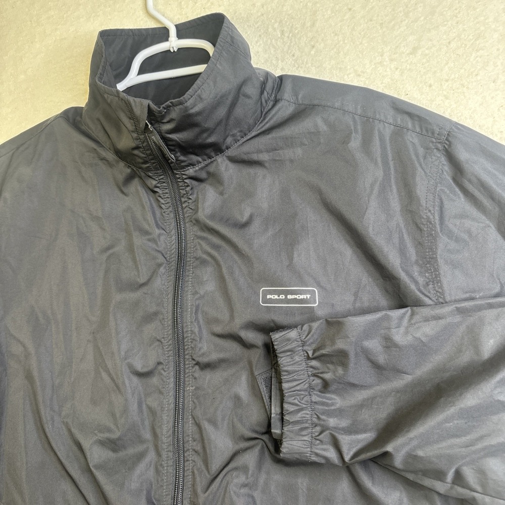 Polo Sport Ralph Lauren Mens Large Black Yellow Performance Track Jacket